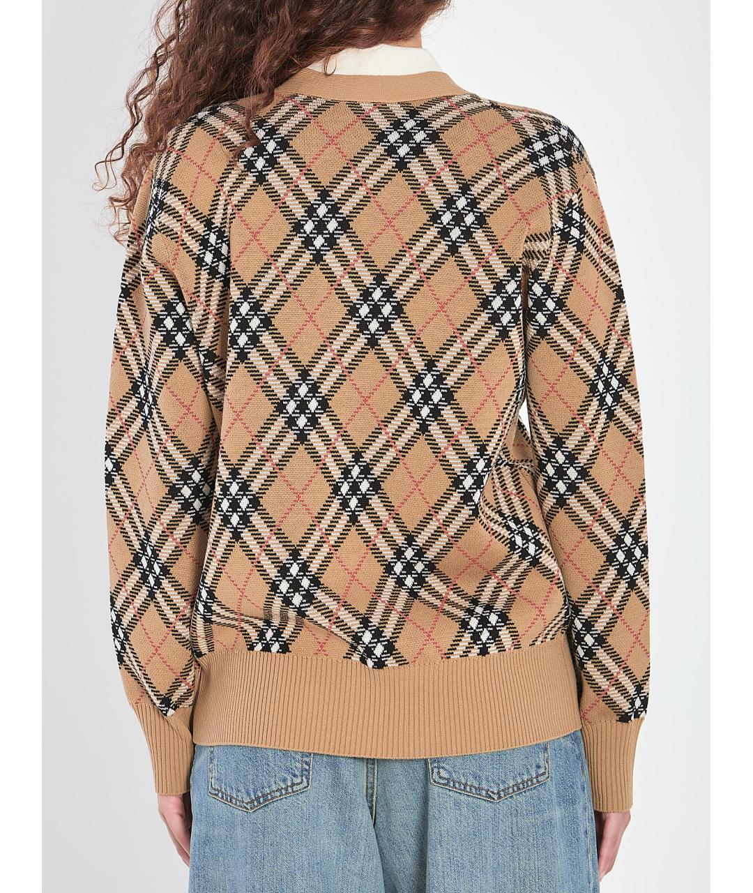 BURBERRY Мульти шерстяной кардиган, фото 5