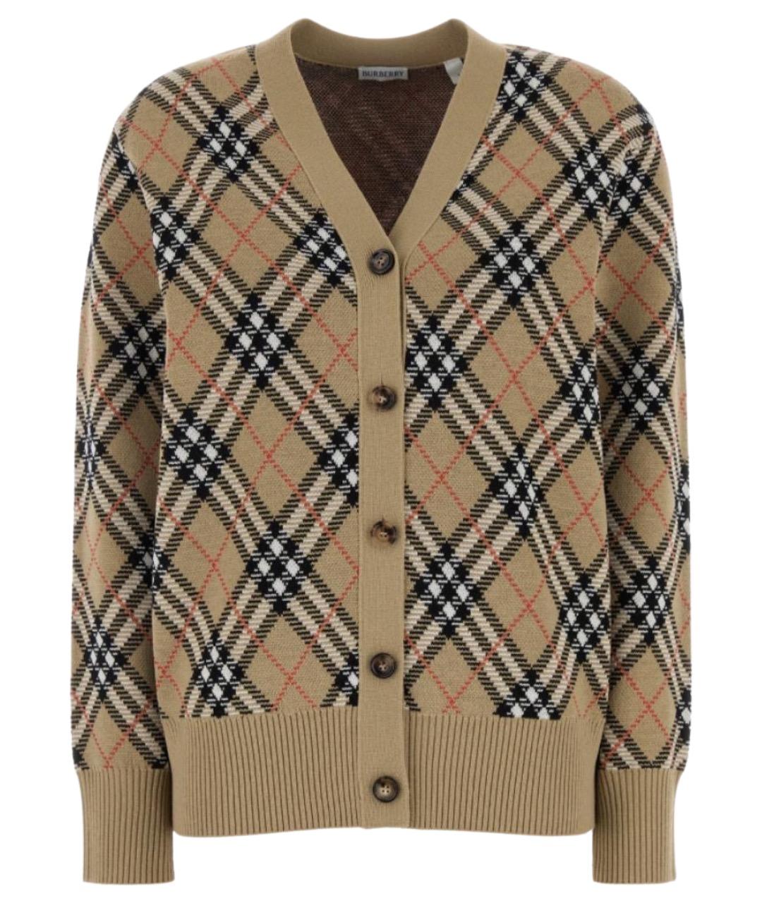 BURBERRY Мульти шерстяной кардиган, фото 1