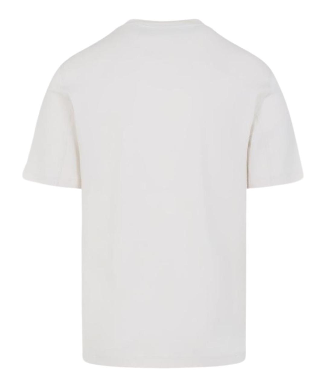 BRUNELLO CUCINELLI Белая хлопковая футболка, фото 2