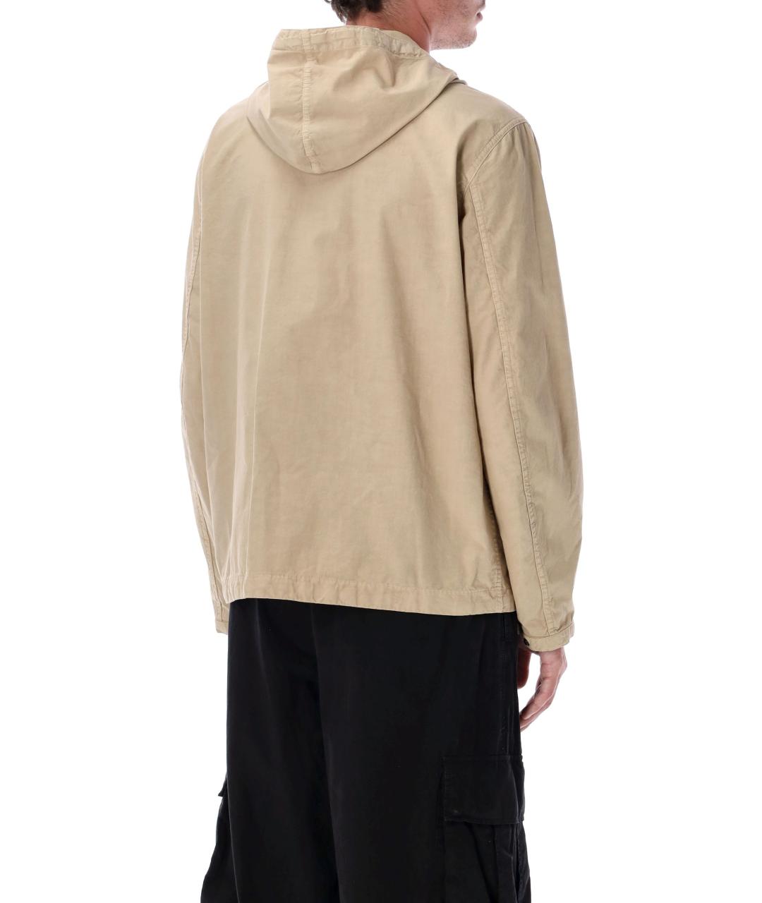 STONE ISLAND Бежевая хлопковая куртка, фото 3