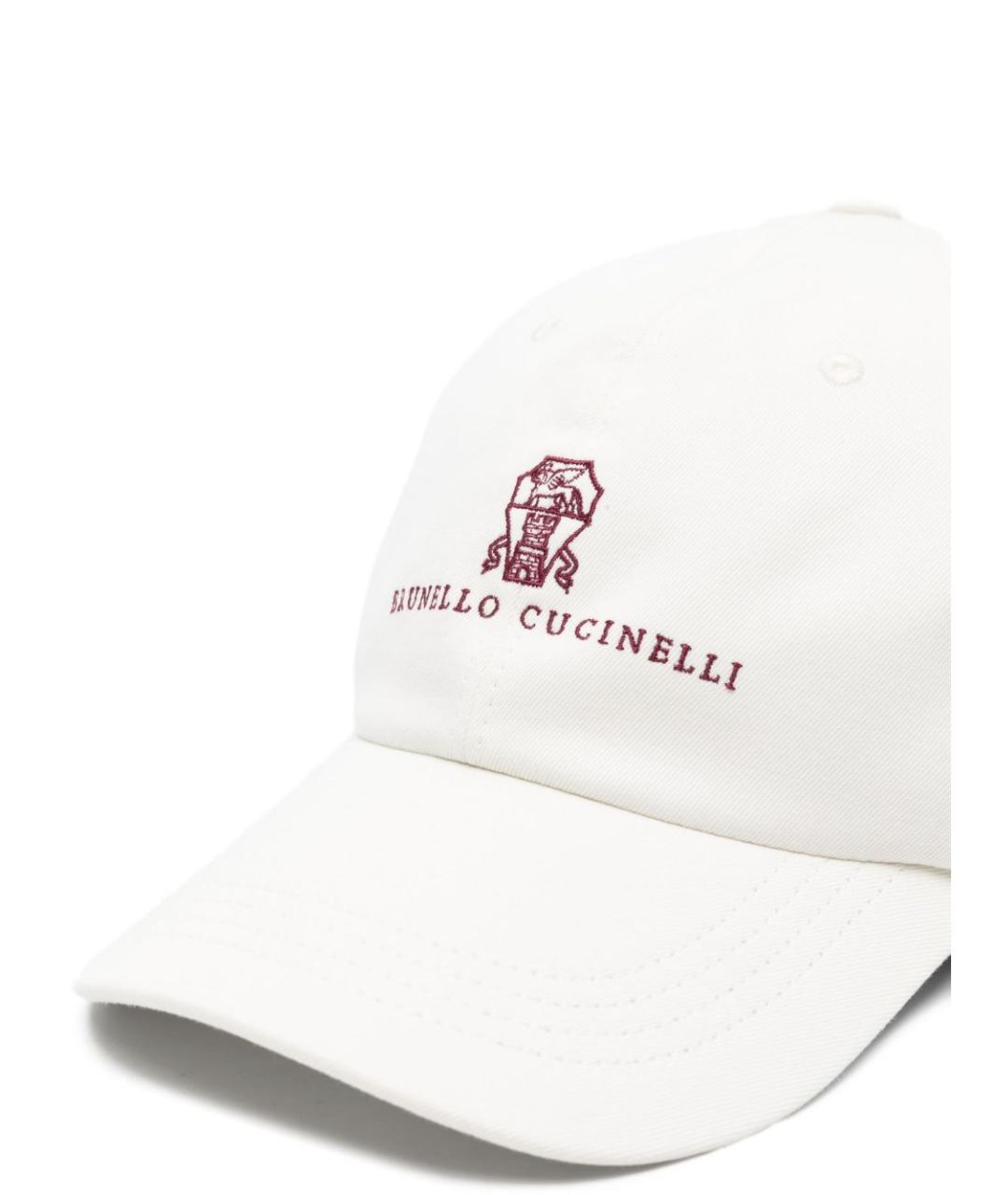 BRUNELLO CUCINELLI Белая хлопковая кепка/бейсболка, фото 3