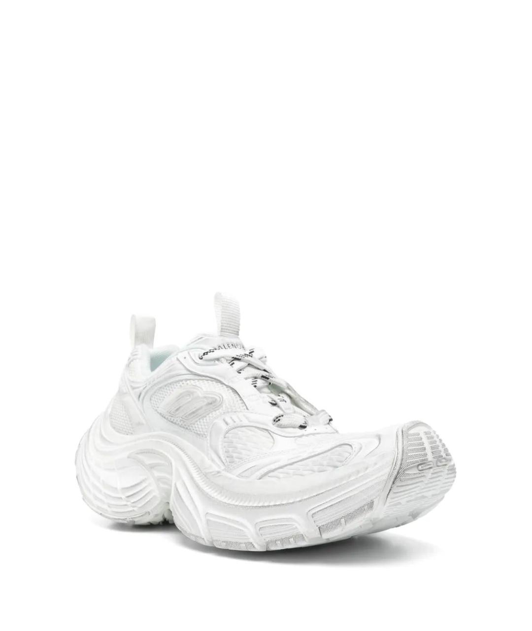 BALENCIAGA Белые синтетические низкие кроссовки / кеды, фото 2