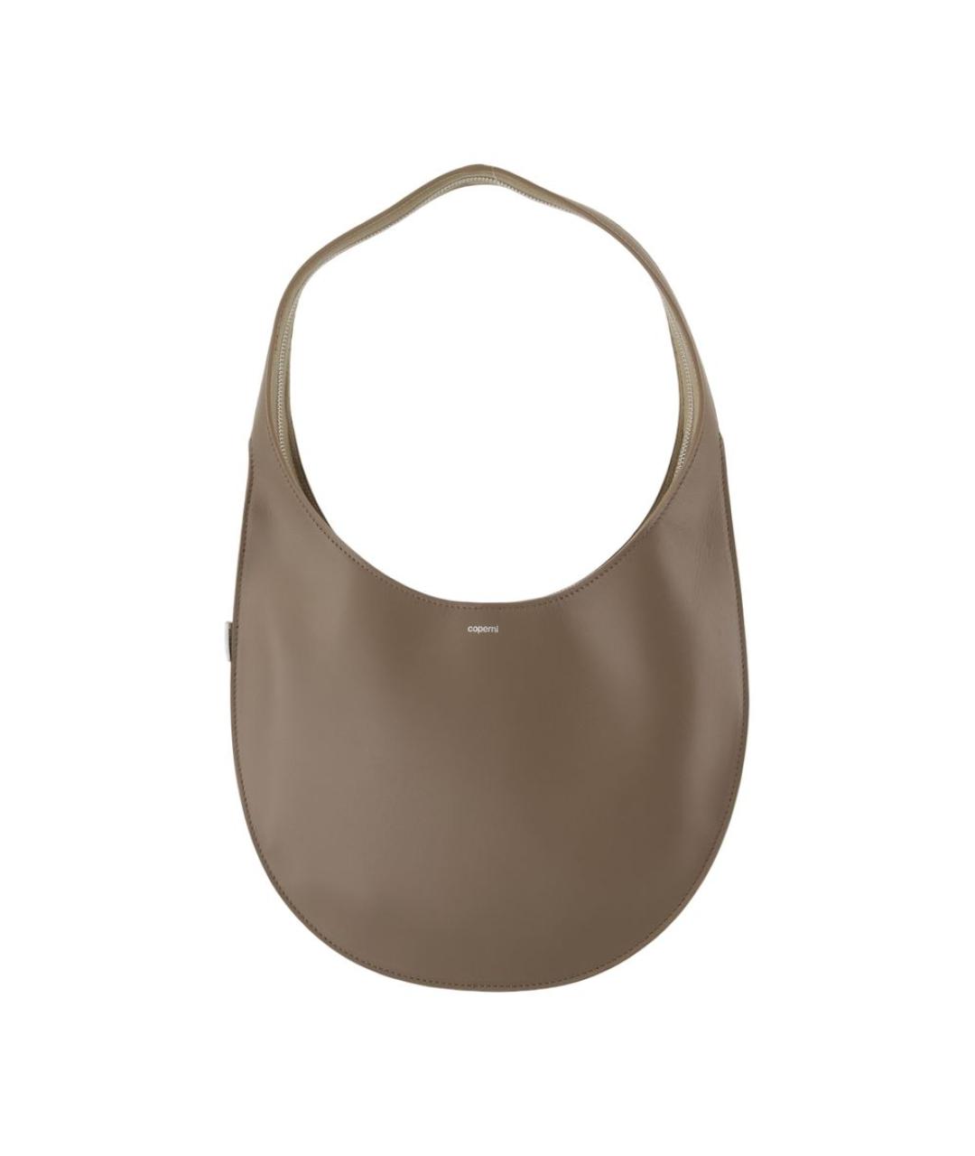 COPERNI Коричневая кожаная сумка с короткими ручками, фото 1