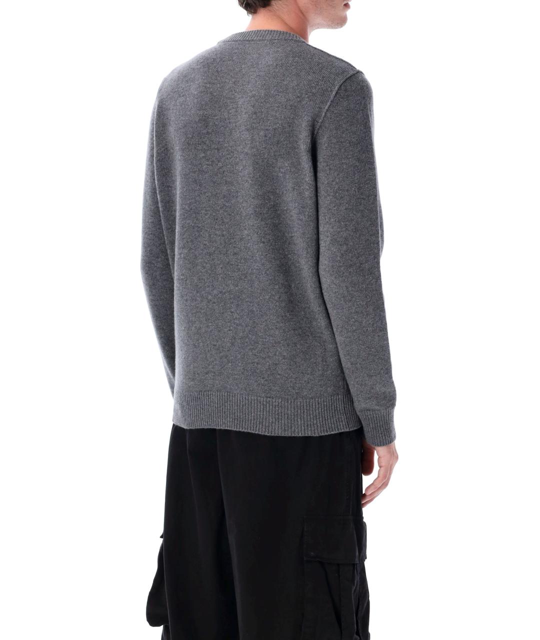 STONE ISLAND Серый шерстяной джемпер / свитер, фото 3