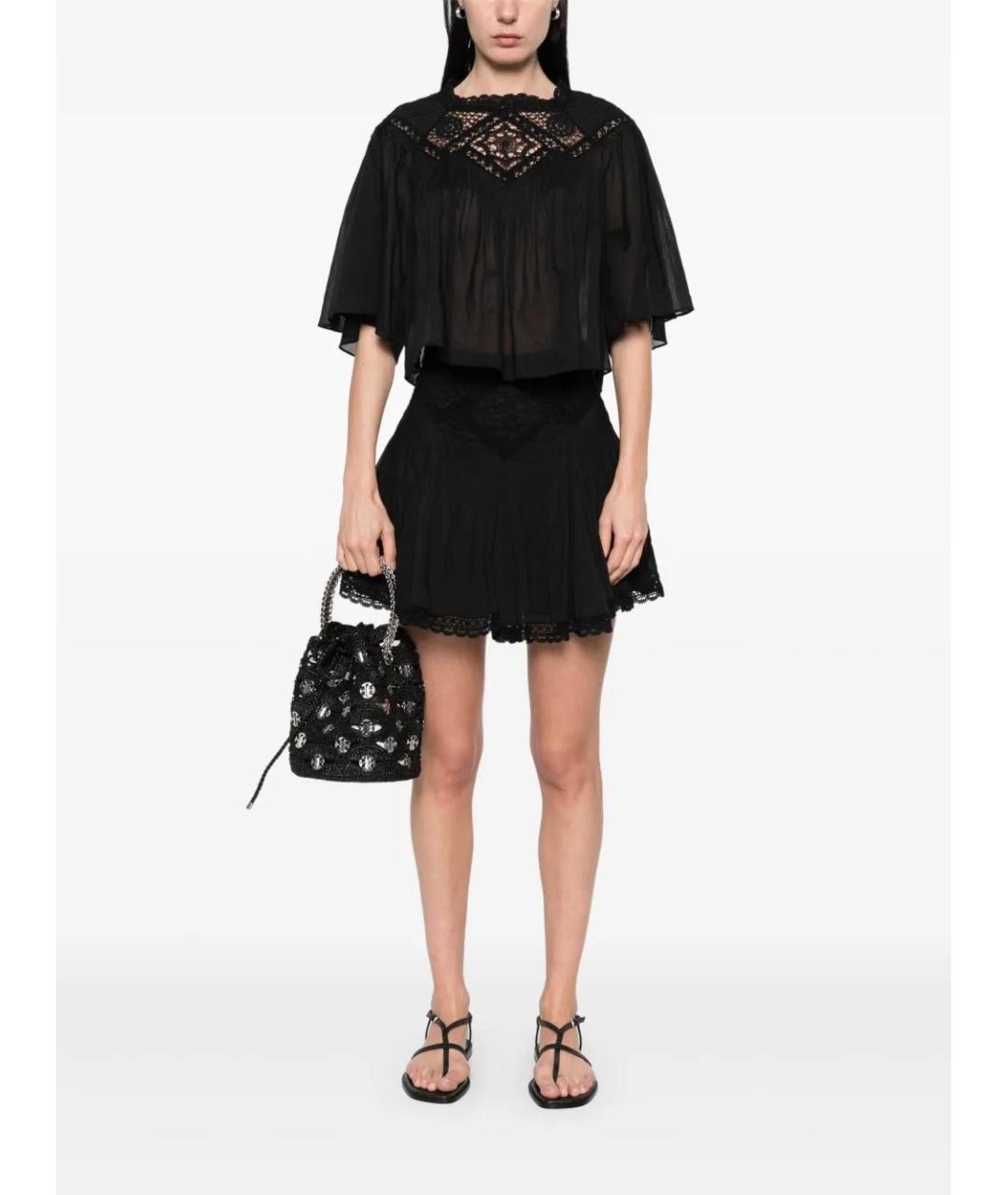 ISABEL MARANT Черная полиэстеровая юбка мини, фото 2