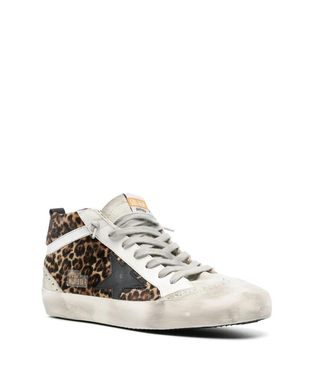 GOLDEN GOOSE DELUXE BRAND Коричневые кожаные кеды, фото 2