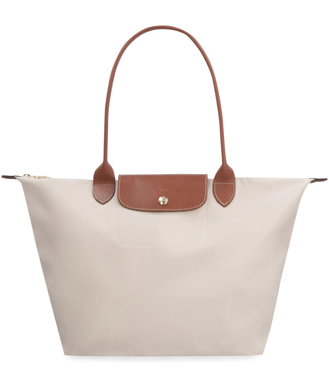 LONGCHAMP Белая кожаная сумка тоут, фото 2