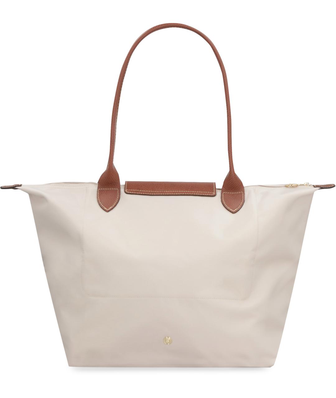 LONGCHAMP Белая кожаная сумка тоут, фото 4