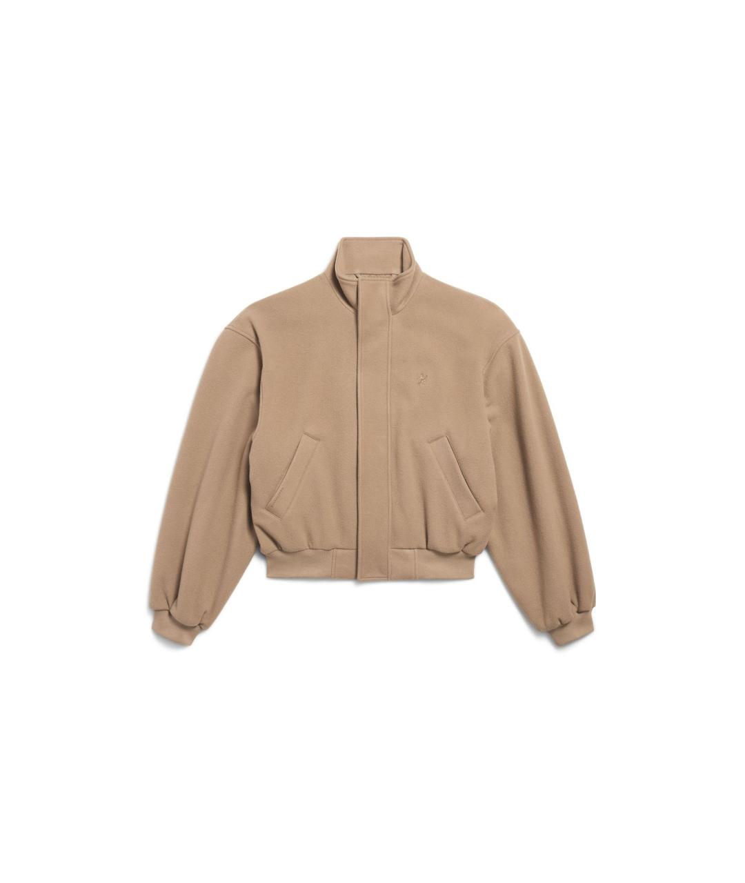 BALENCIAGA Бежевая шерстяная куртка, фото 1
