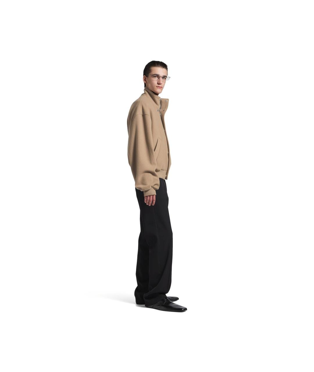 BALENCIAGA Бежевая шерстяная куртка, фото 5