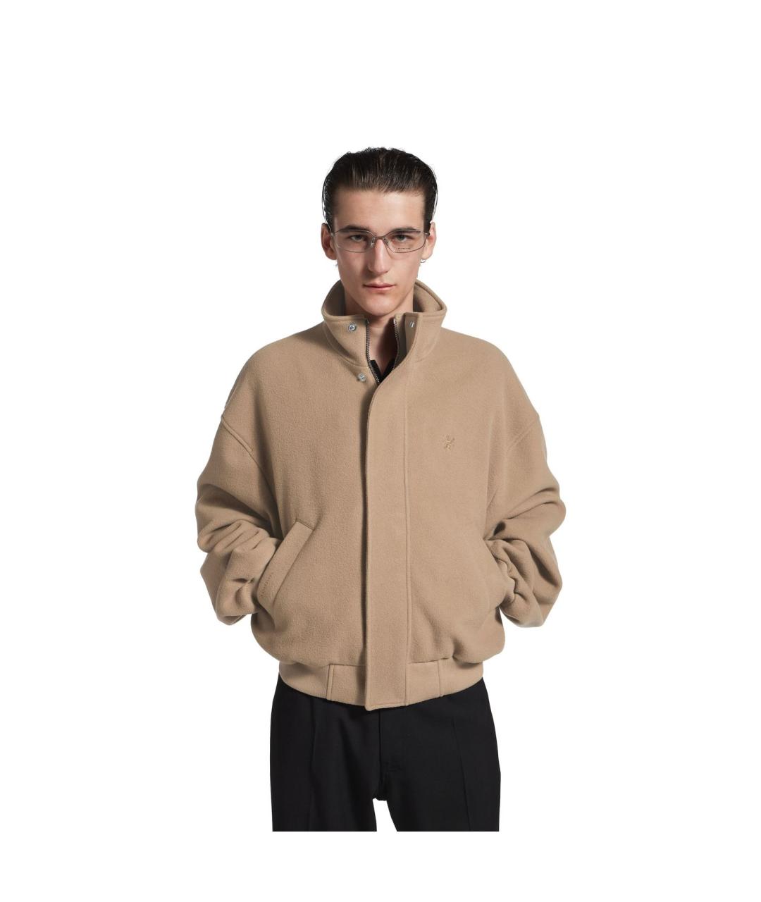 BALENCIAGA Бежевая шерстяная куртка, фото 3