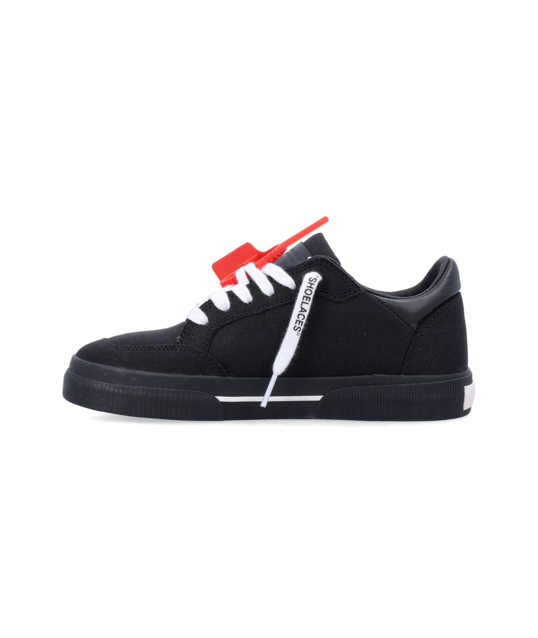 OFF-WHITE Черные текстильные низкие кроссовки / кеды, фото 3