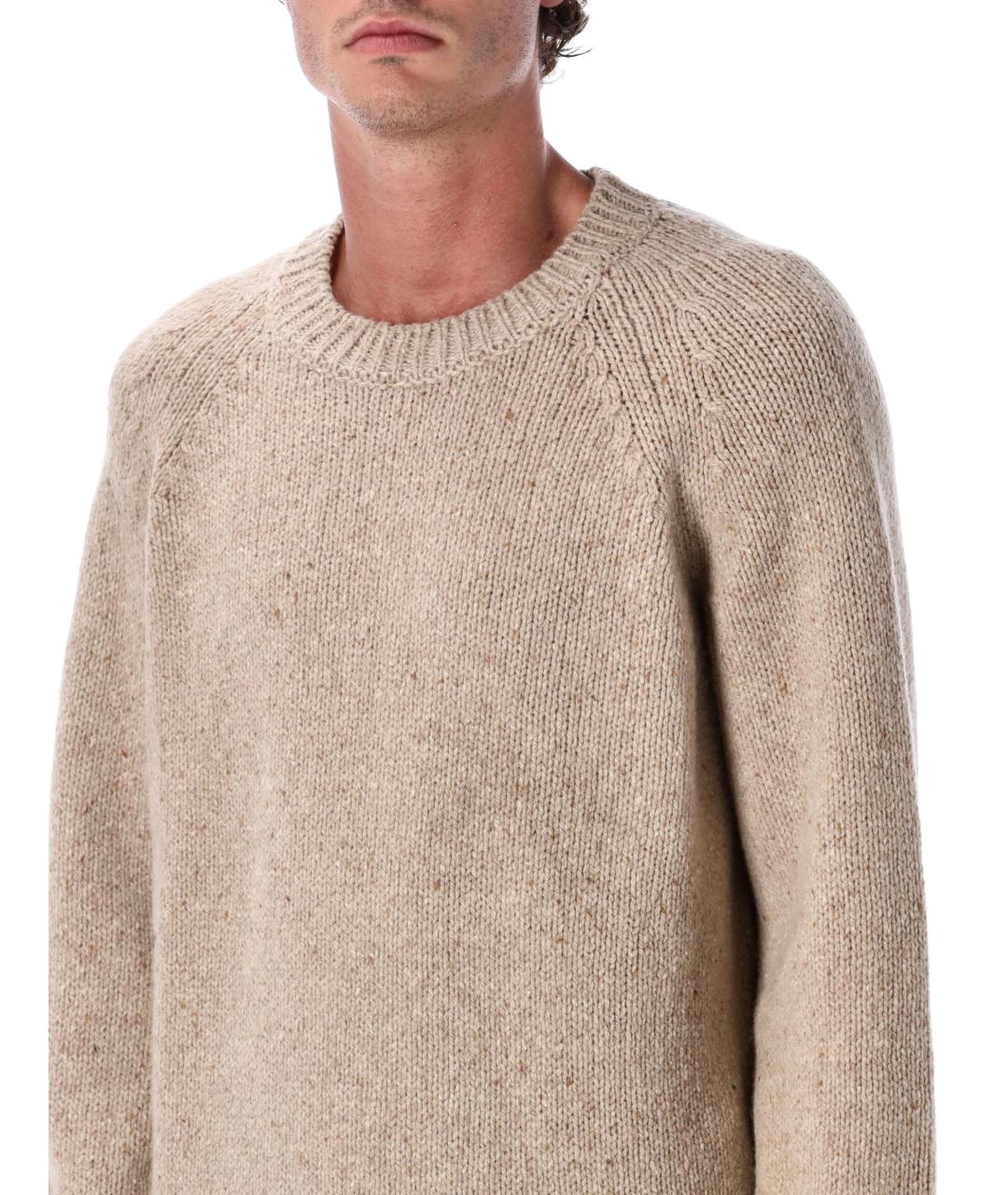 A.P.C. Бежевый шерстяной джемпер / свитер, фото 4