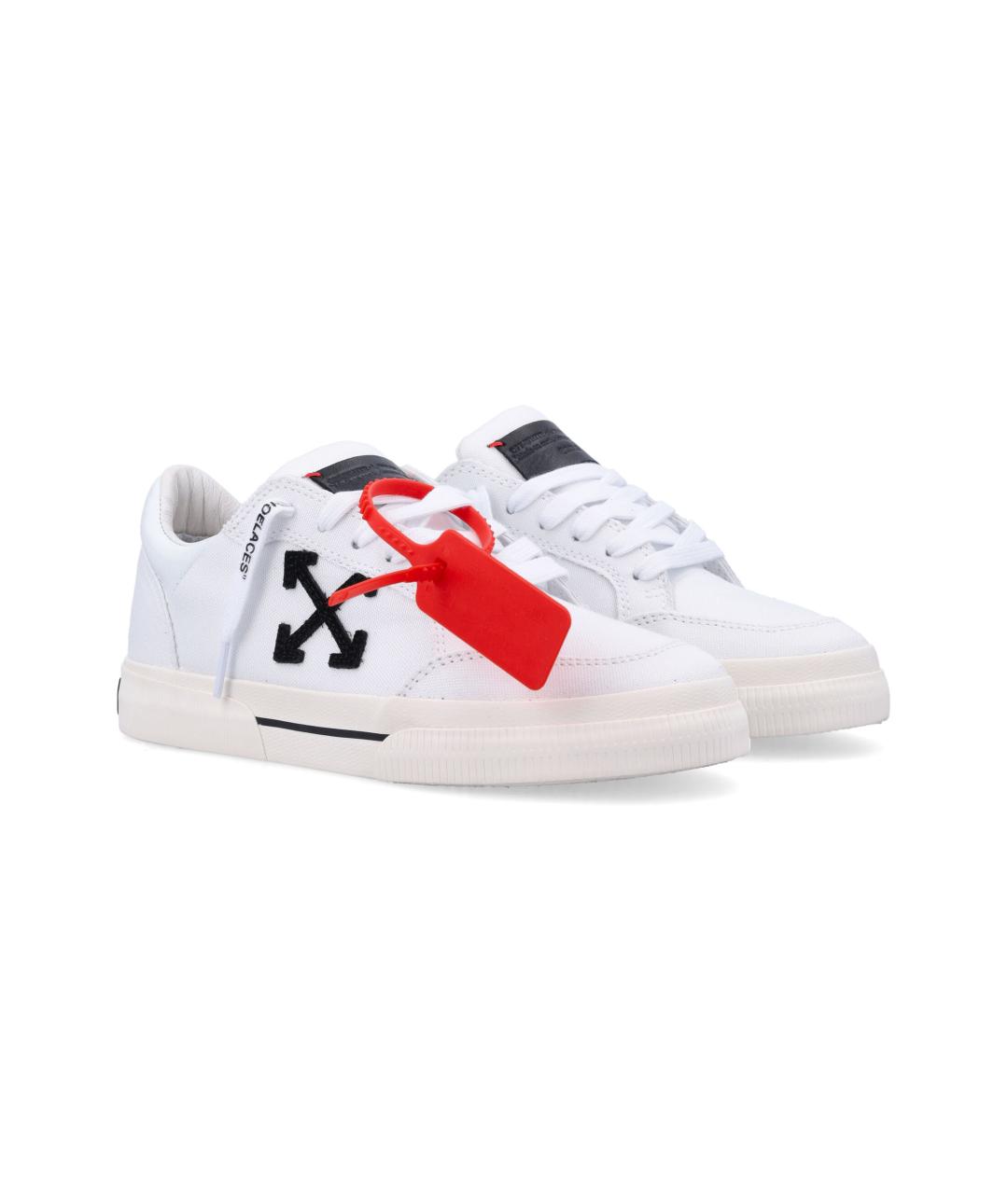 OFF-WHITE Белые текстильные низкие кроссовки / кеды, фото 2