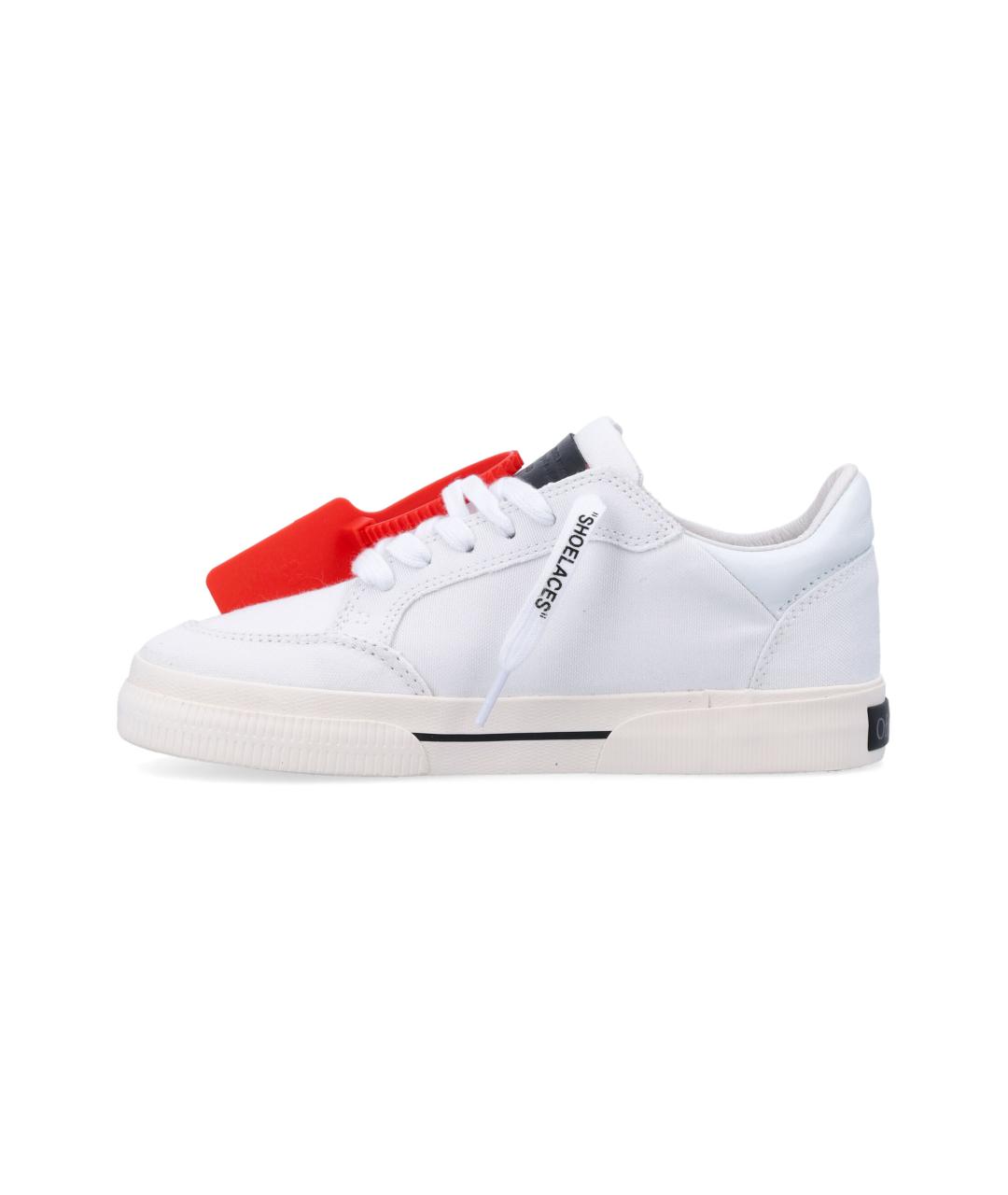 OFF-WHITE Белые текстильные низкие кроссовки / кеды, фото 3