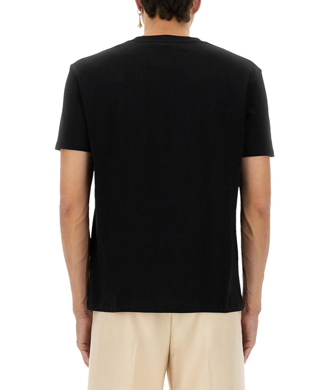 VALENTINO Черная хлопковая футболка, фото 4