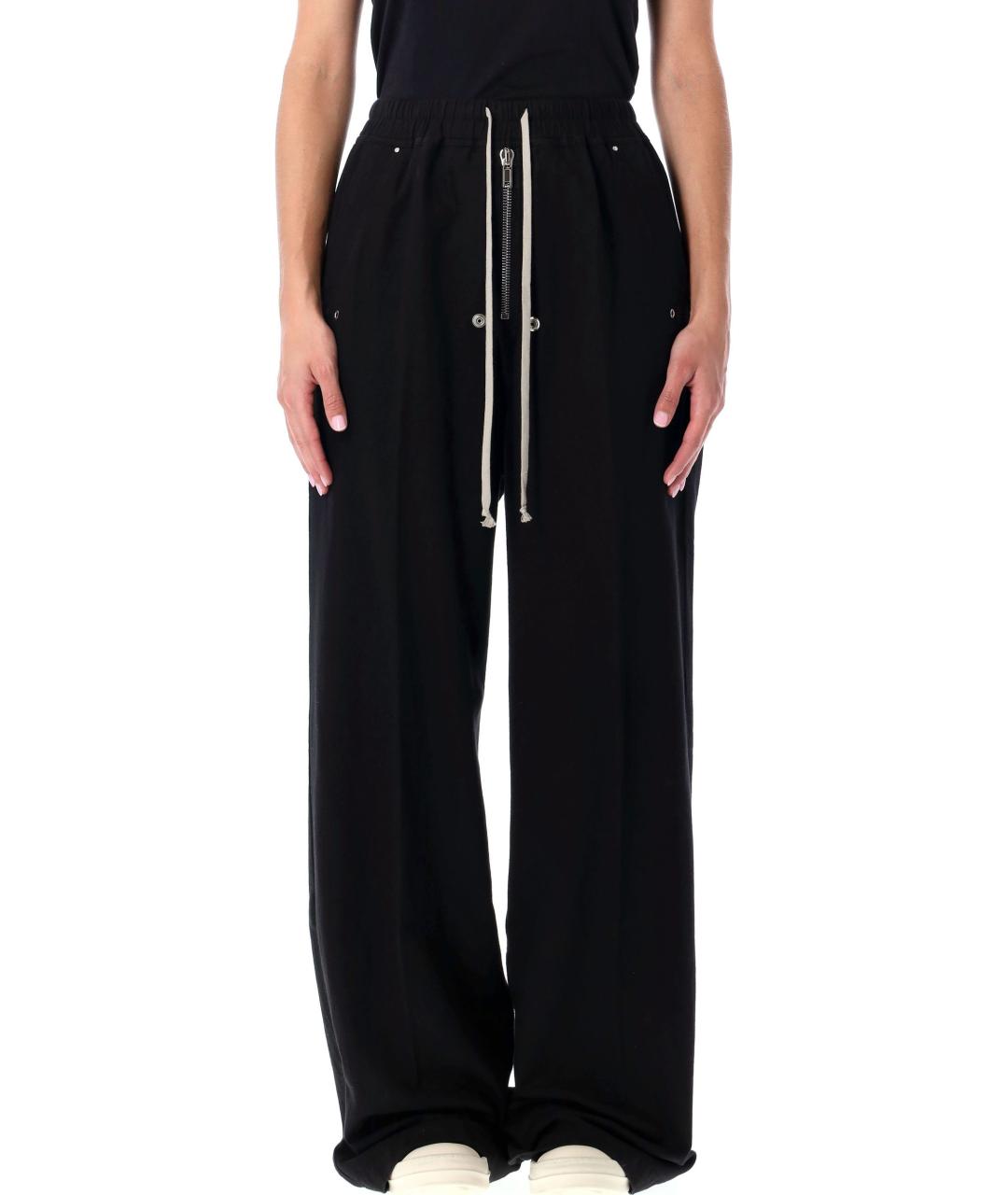 RICK OWENS Черные хлопковые брюки широкие, фото 6