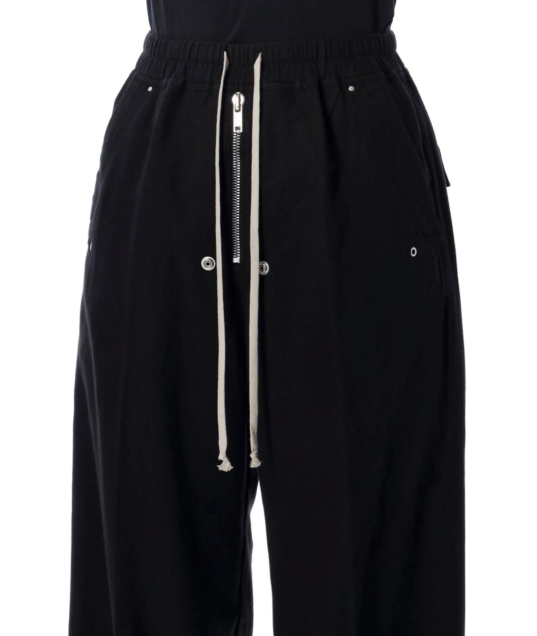 RICK OWENS Черные хлопковые брюки широкие, фото 5