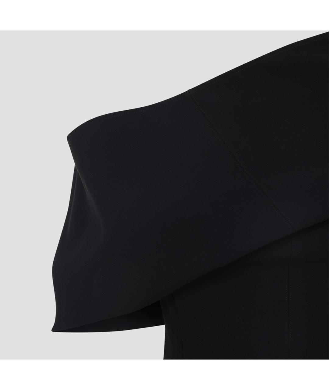 JACQUEMUS Черное полиэстеровое коктейльное платье, фото 4