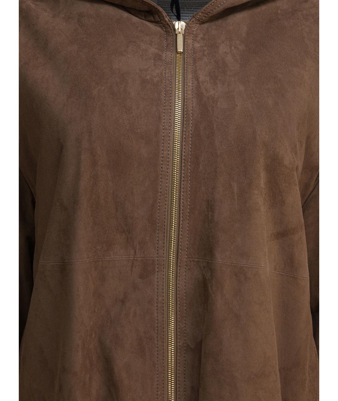 'S MAX MARA Коричневая замшевая куртка, фото 3