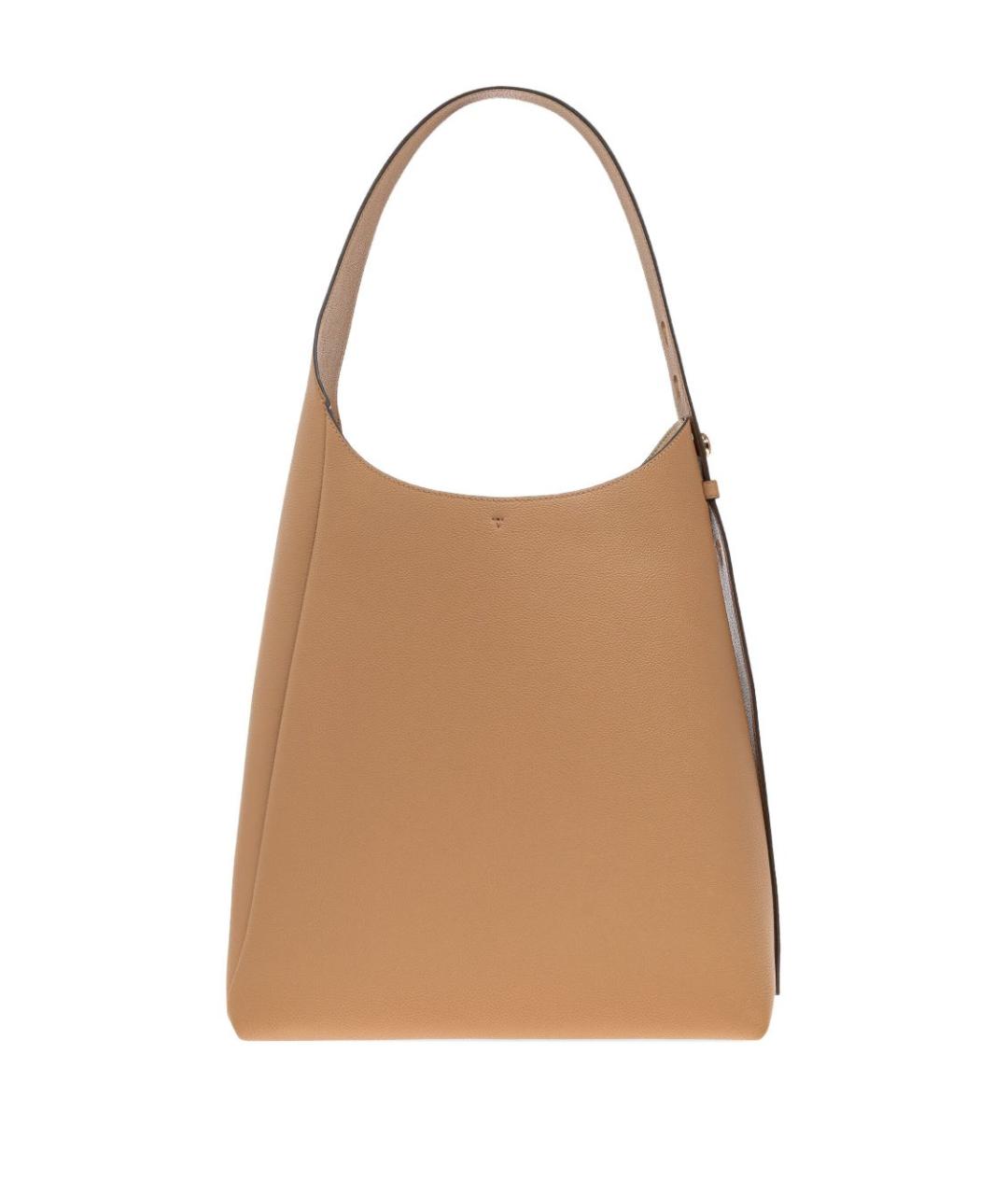 TORY BURCH Бежевая кожаная сумка через плечо, фото 1