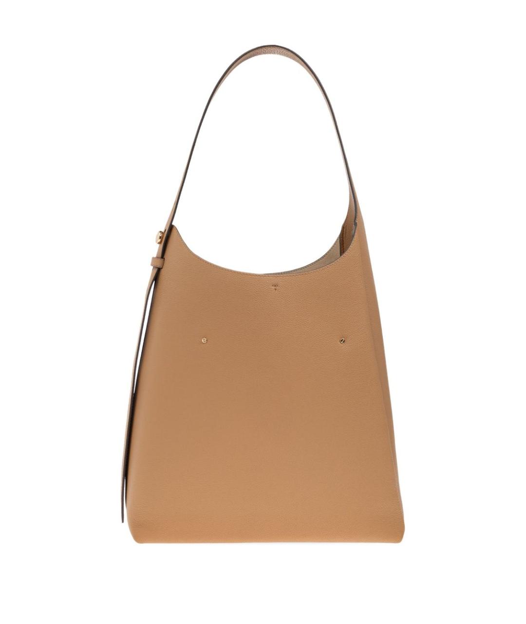 TORY BURCH Бежевая кожаная сумка через плечо, фото 4