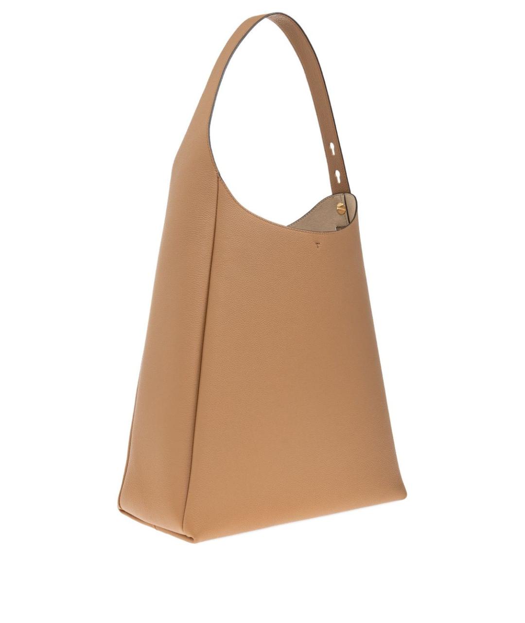 TORY BURCH Бежевая кожаная сумка через плечо, фото 2