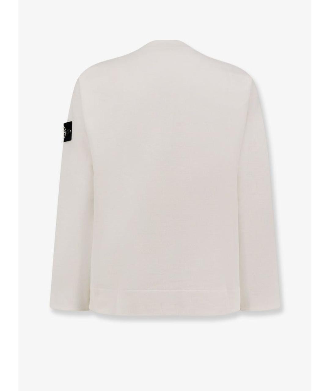 STONE ISLAND Бежевый хлопковый джемпер / свитер, фото 2
