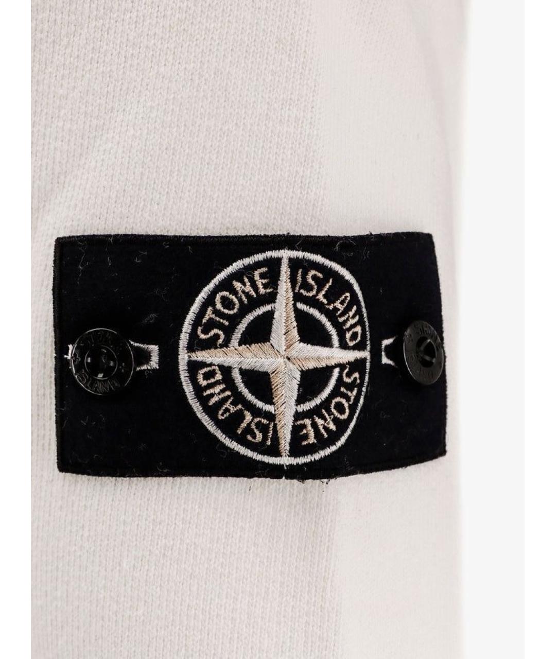 STONE ISLAND Бежевый хлопковый джемпер / свитер, фото 3