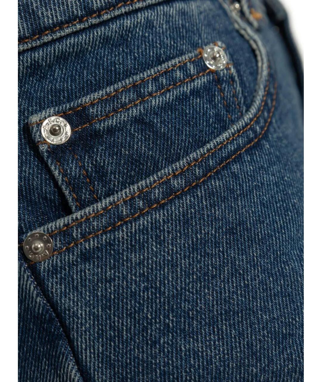 A.P.C. Синяя хлопковая юбка мини, фото 4