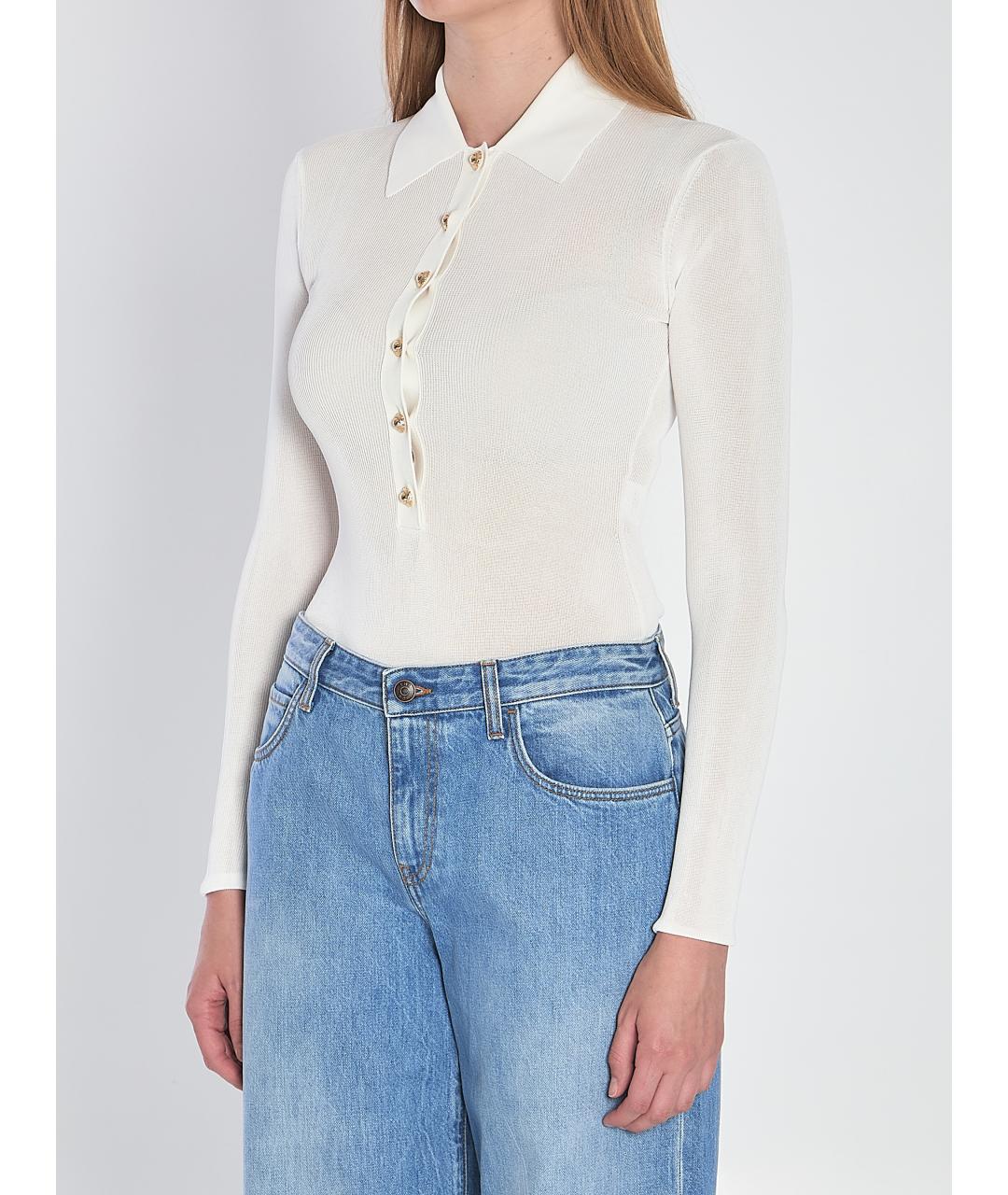 SELF-PORTRAIT Белое вискозное боди, фото 3