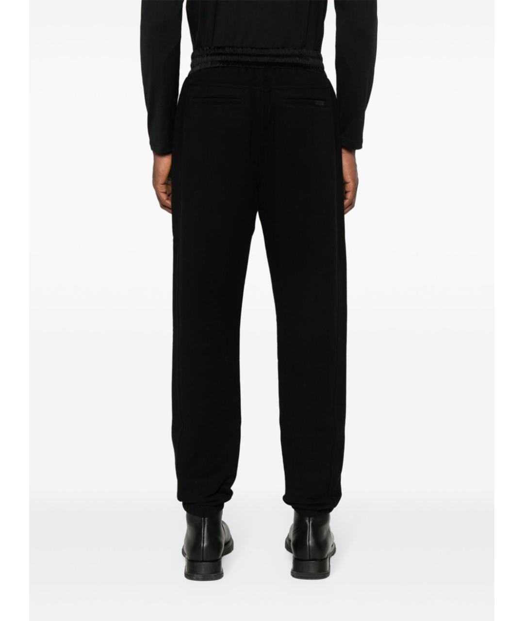 SAINT LAURENT Черные хлопковые повседневные брюки, фото 3