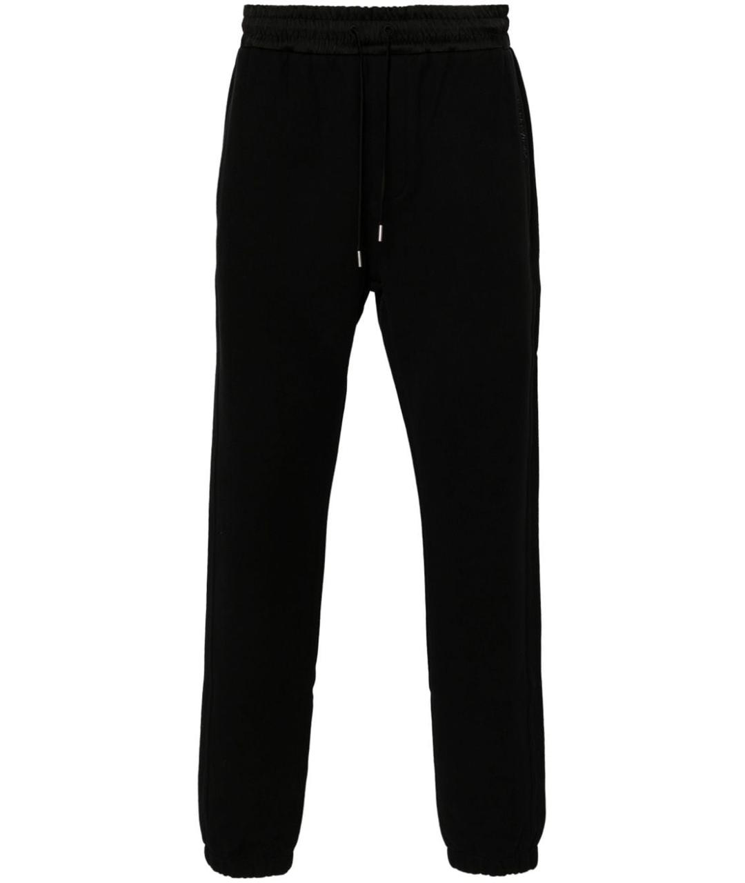 SAINT LAURENT Черные хлопковые повседневные брюки, фото 1