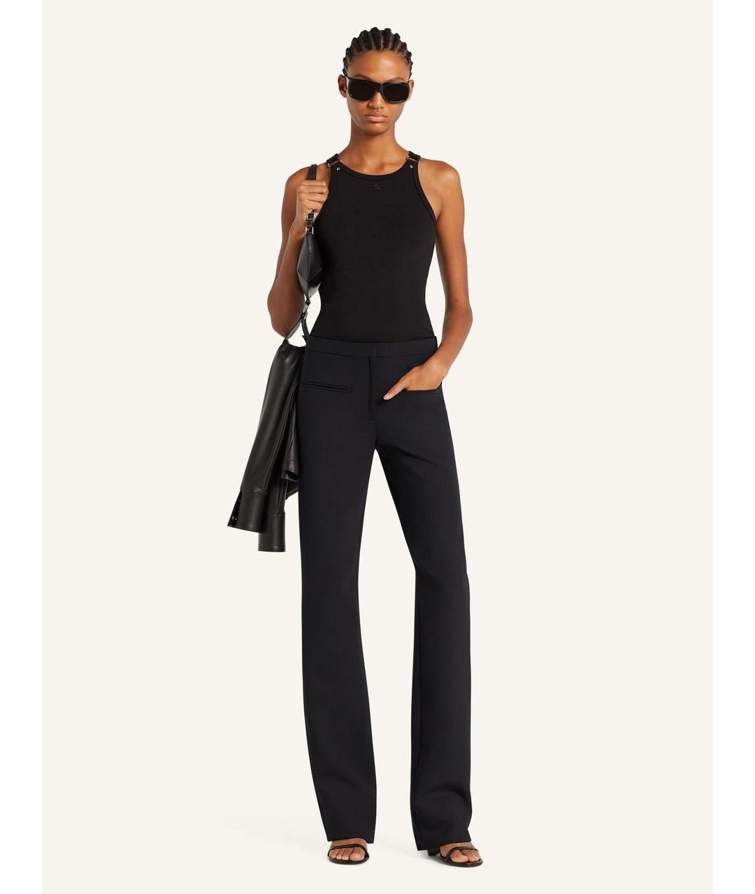 COURREGES Черная хлопковая майка, фото 2