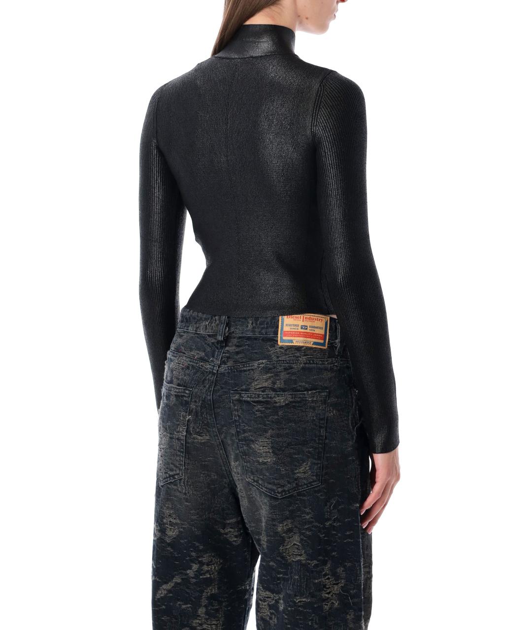 DIESEL Черная вискозная водолазка, фото 2