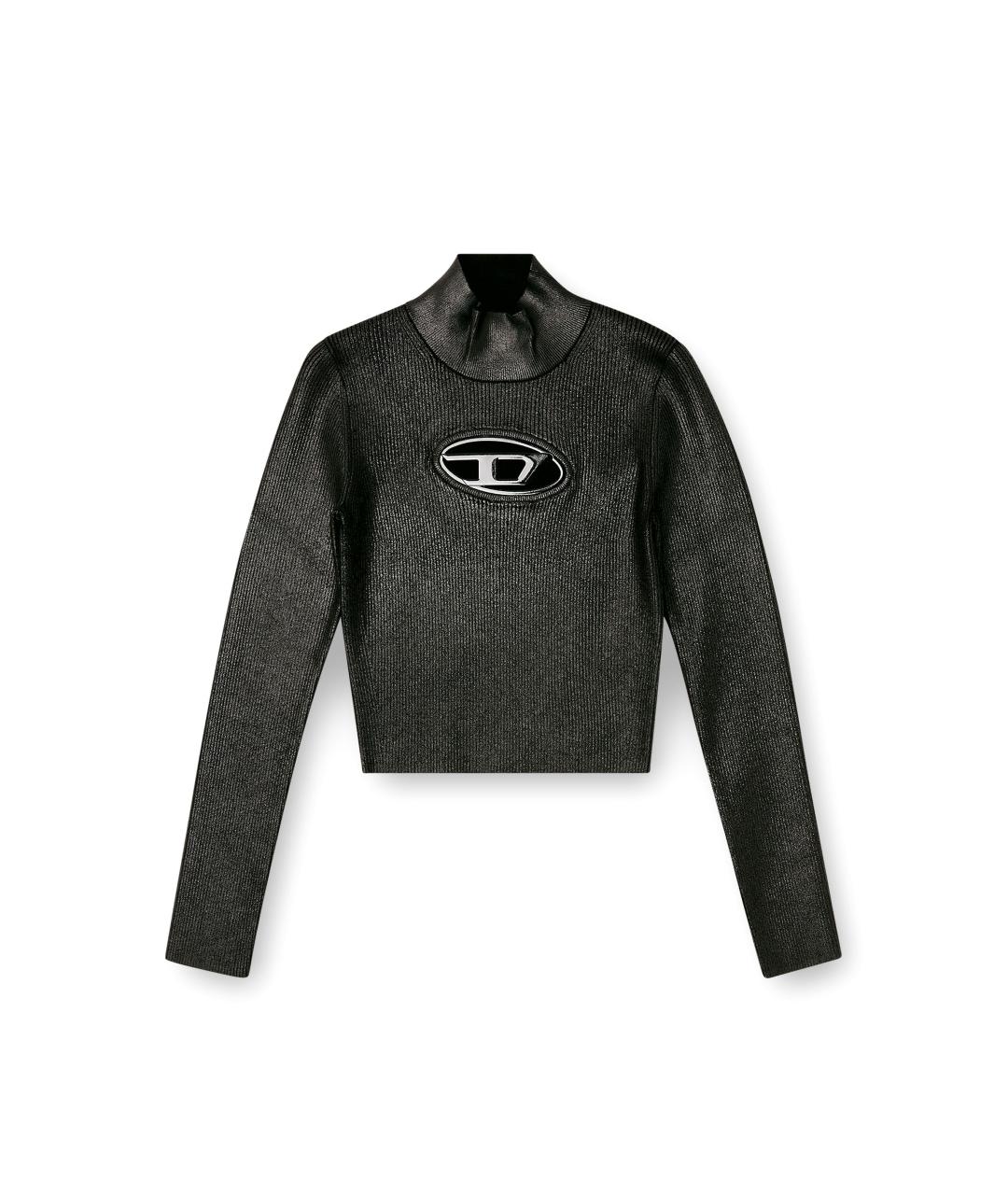 DIESEL Черная вискозная водолазка, фото 1