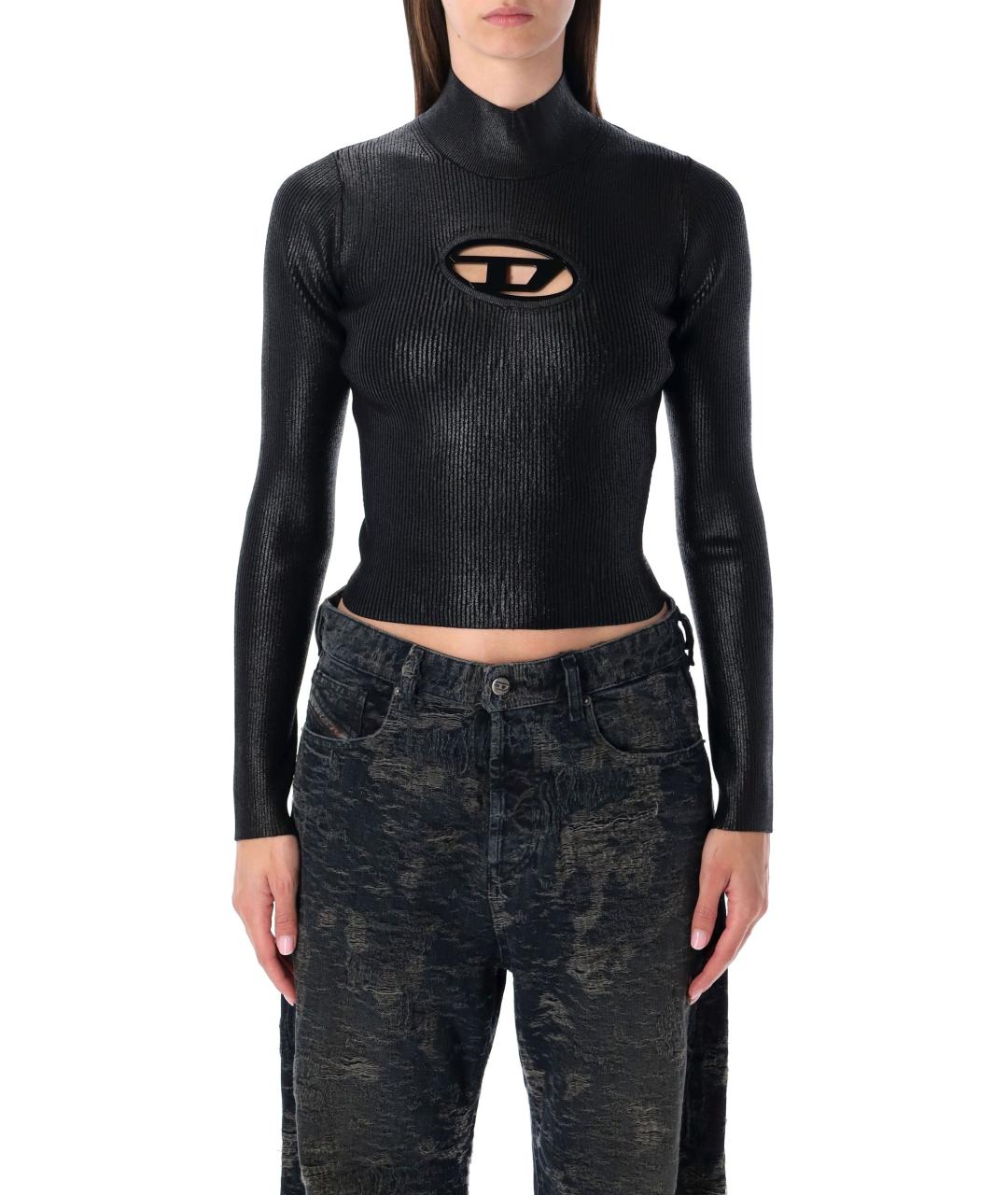 DIESEL Черная вискозная водолазка, фото 4