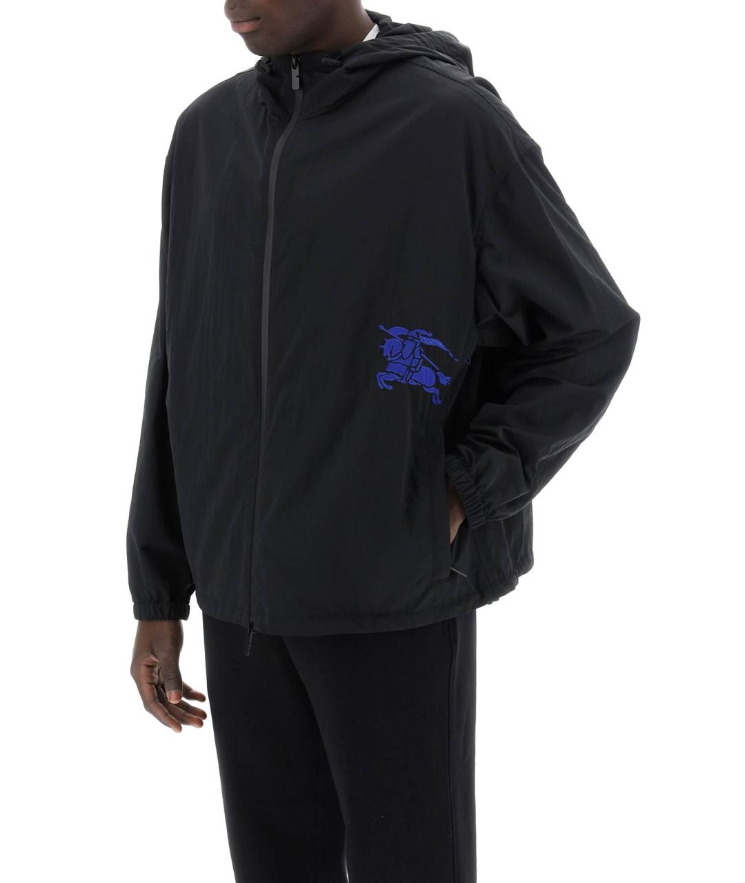 BURBERRY Черная полиамидовая куртка, фото 4