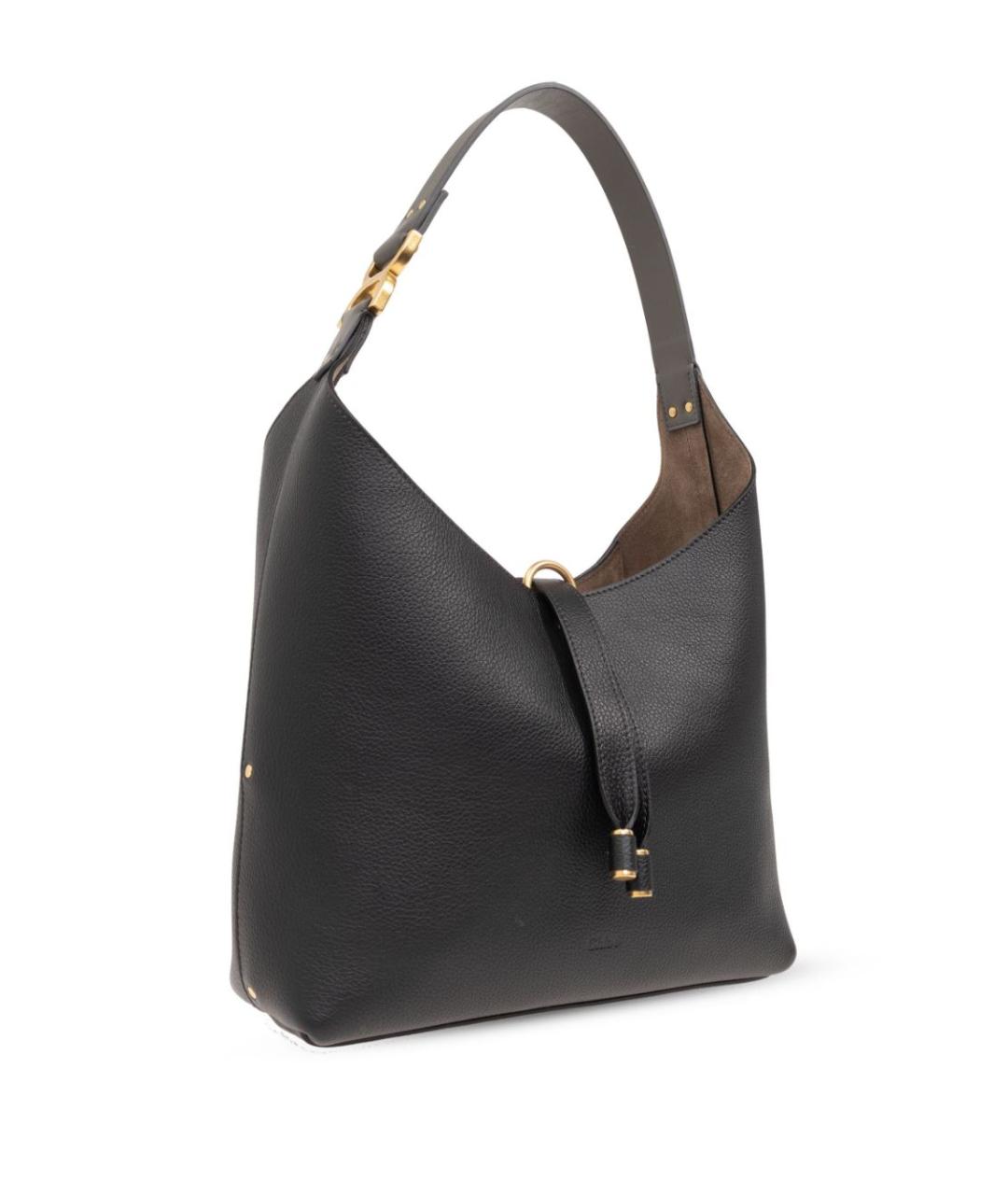 CHLOE Черная кожаная сумка тоут, фото 5