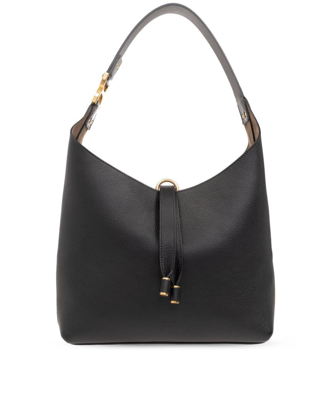 CHLOE Черная кожаная сумка тоут, фото 1