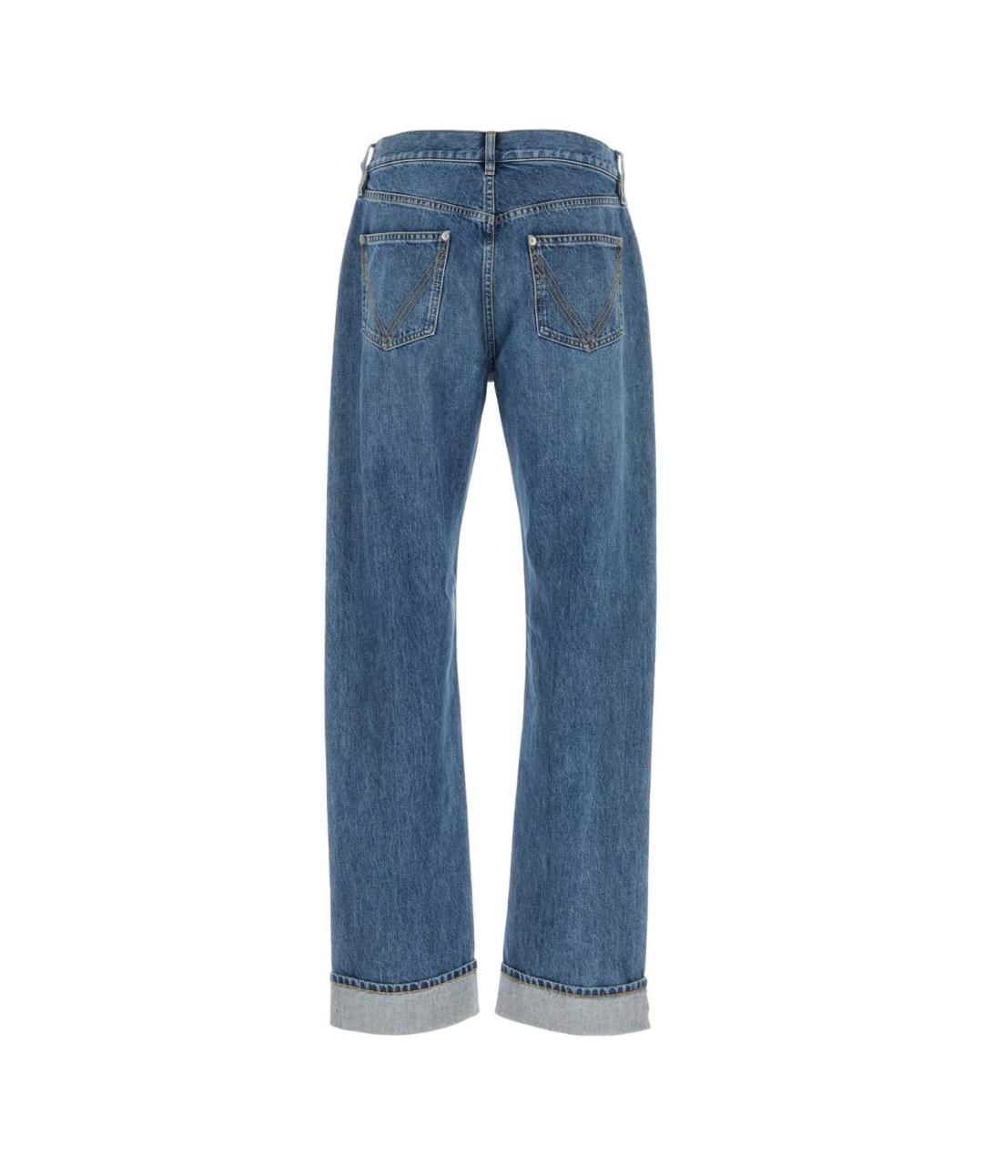 BOTTEGA VENETA Синие хлопковые прямые джинсы, фото 2