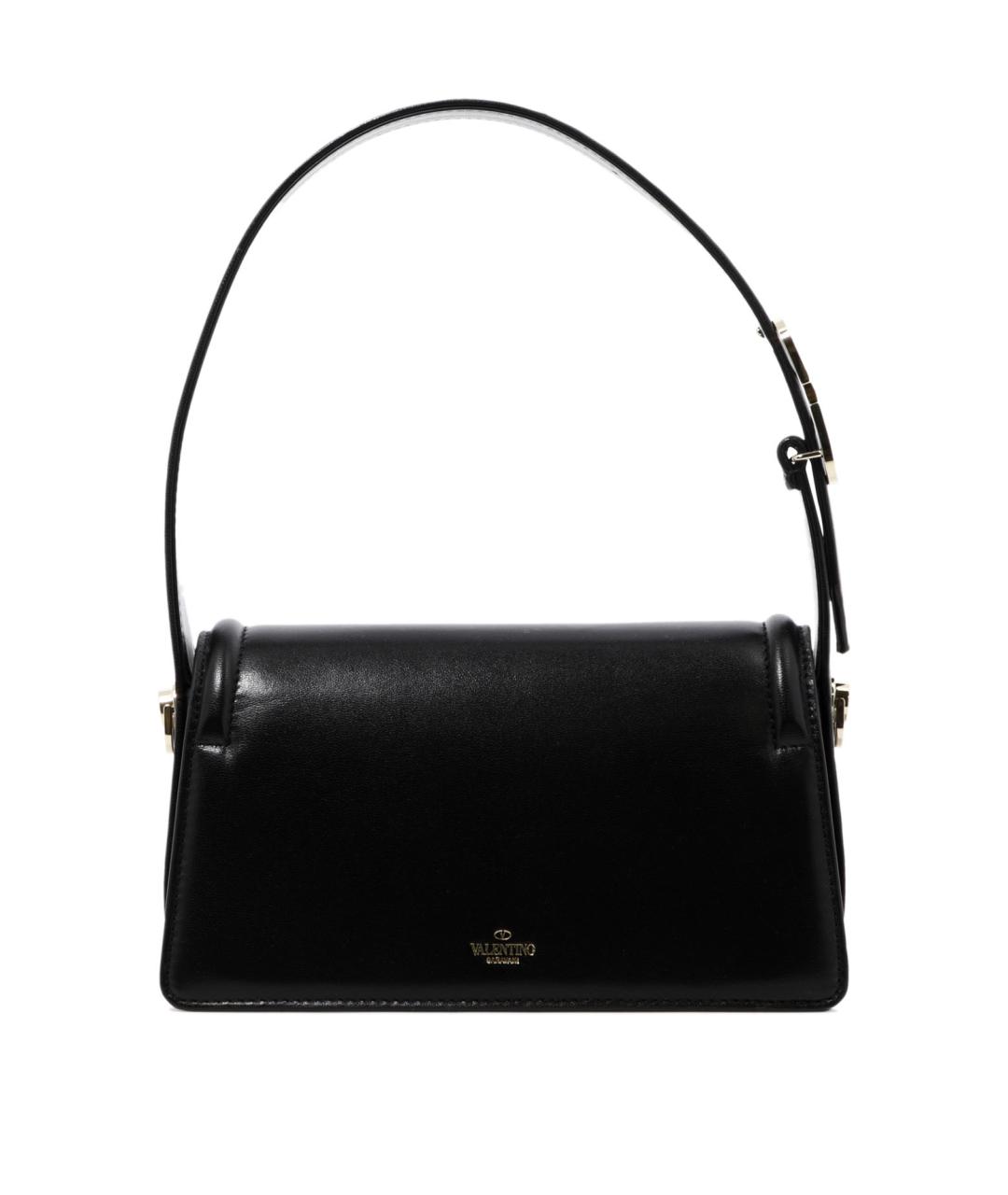 VALENTINO Черная кожаная сумка через плечо, фото 3