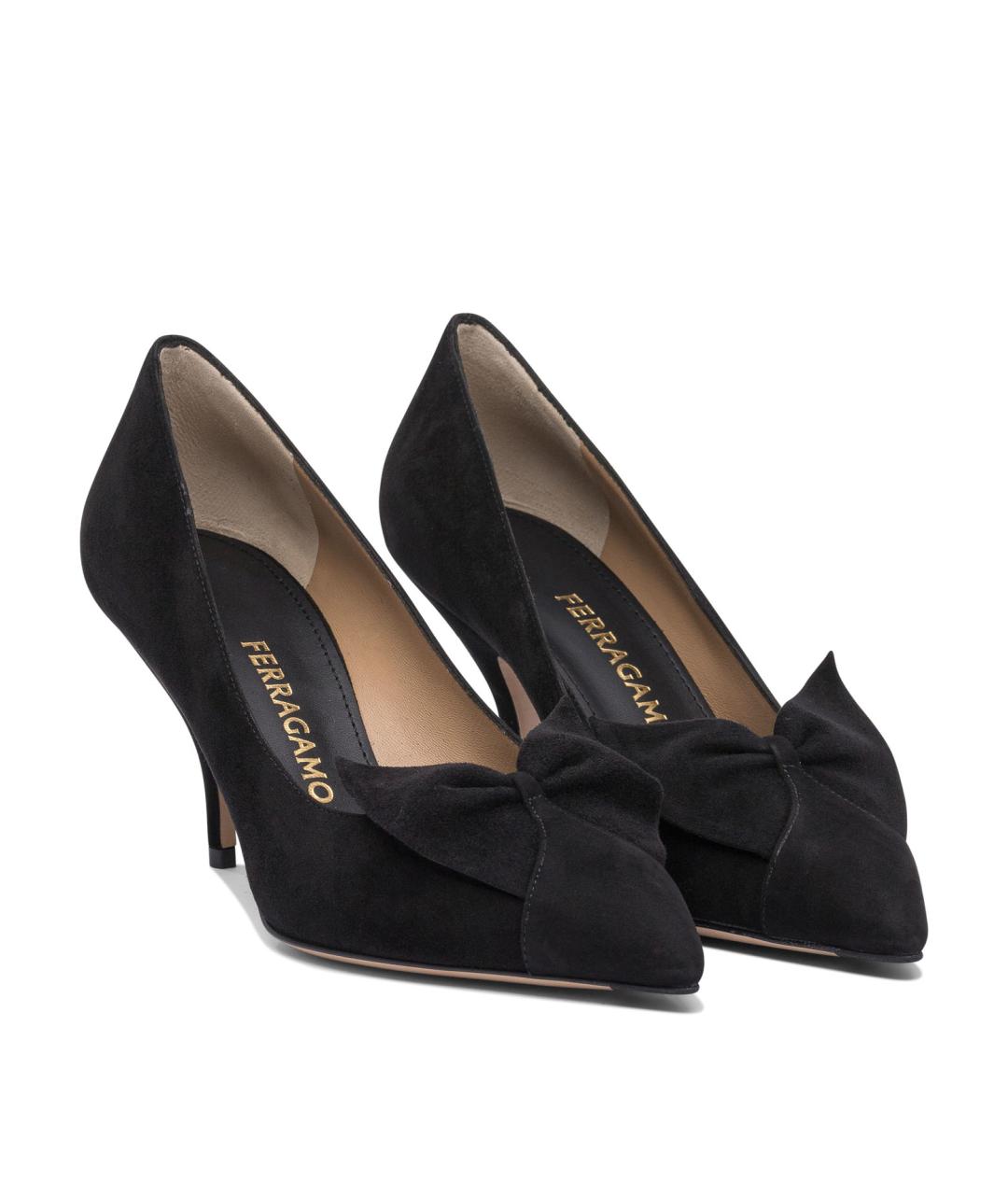 FERRAGAMO Черные кожаные туфли, фото 2