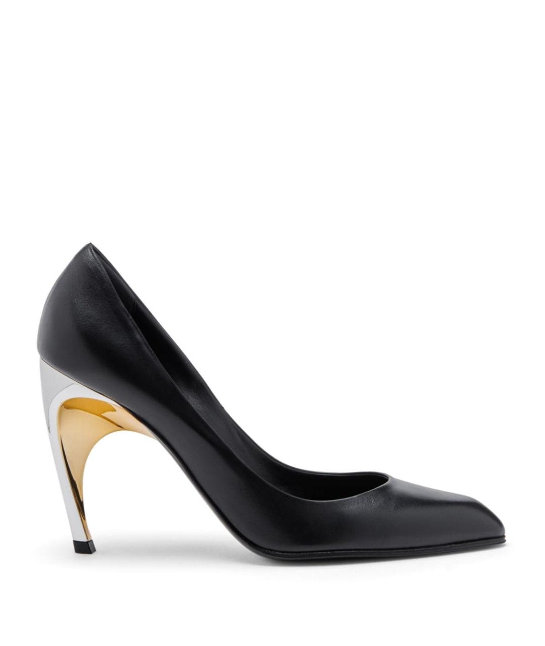 ALEXANDER MCQUEEN Черные кожаные туфли, фото 1