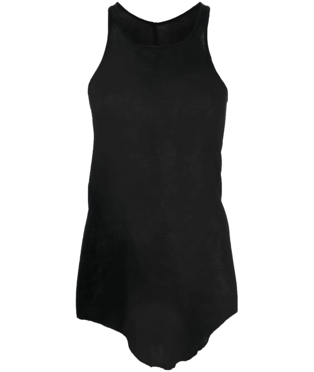 RICK OWENS Черная вискозная футболка, фото 1