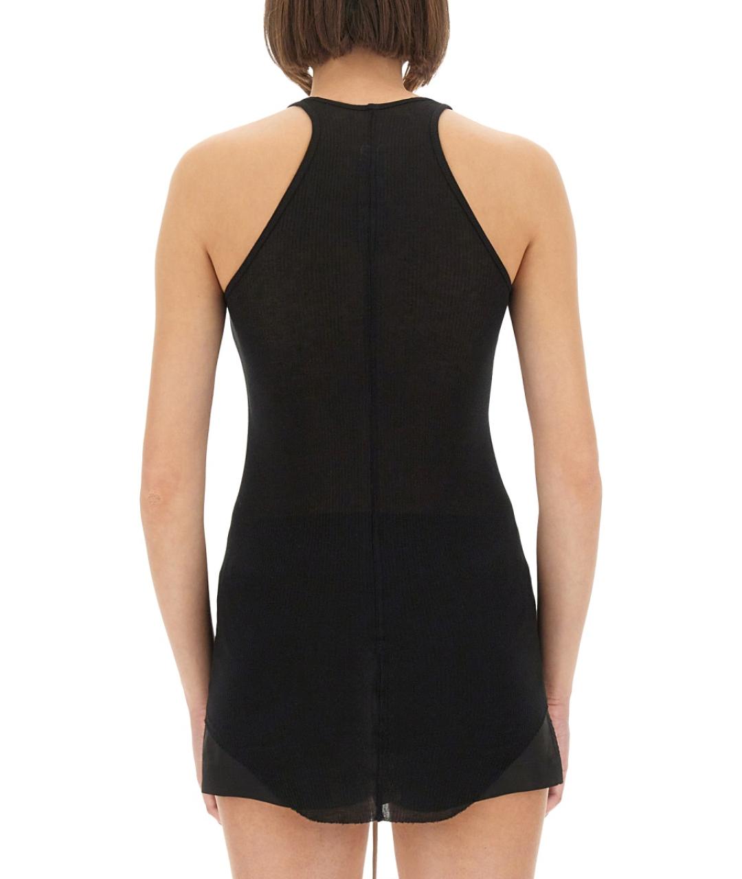 RICK OWENS Черная вискозная футболка, фото 4