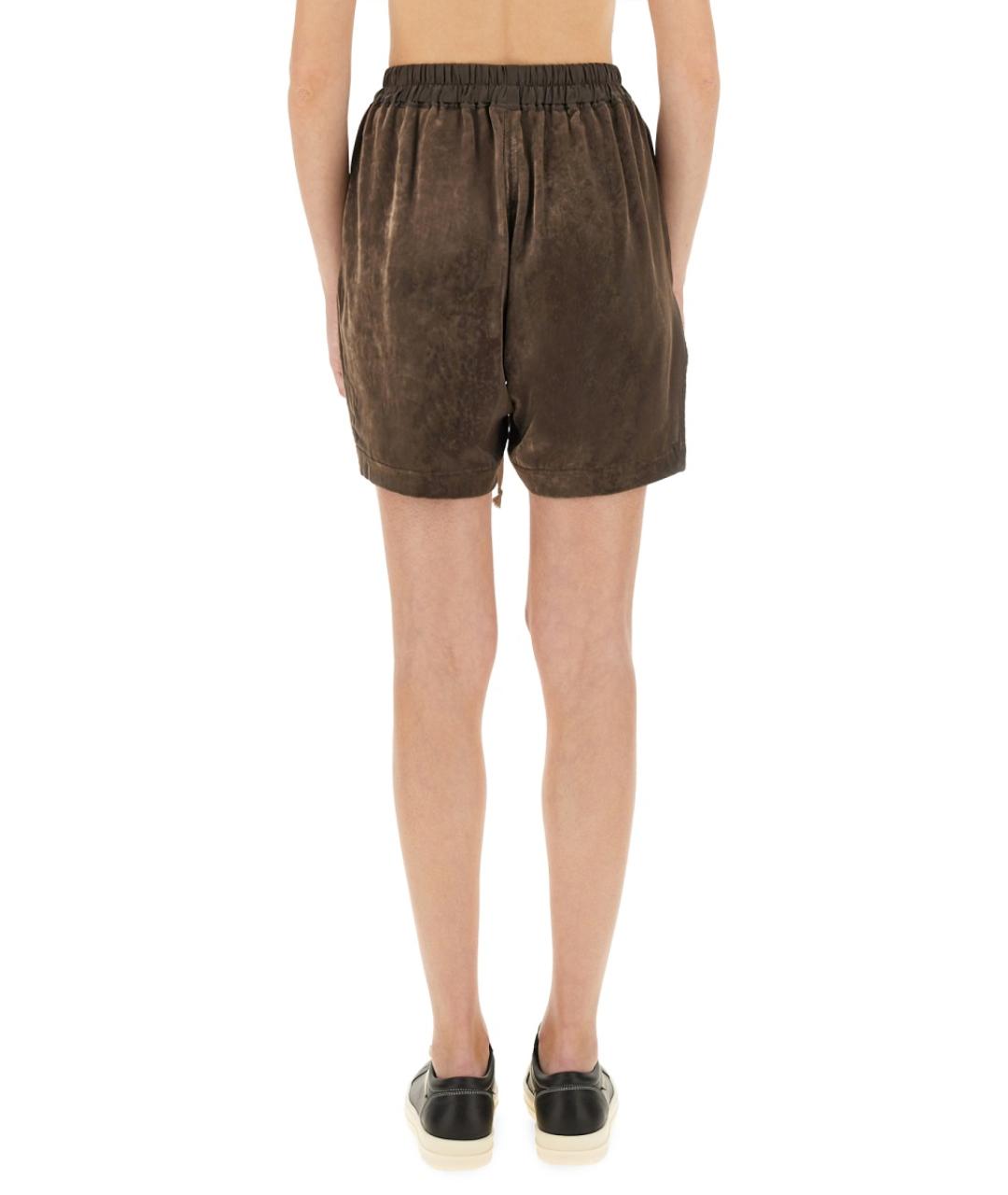 RICK OWENS Коричневые вискозные шорты, фото 5