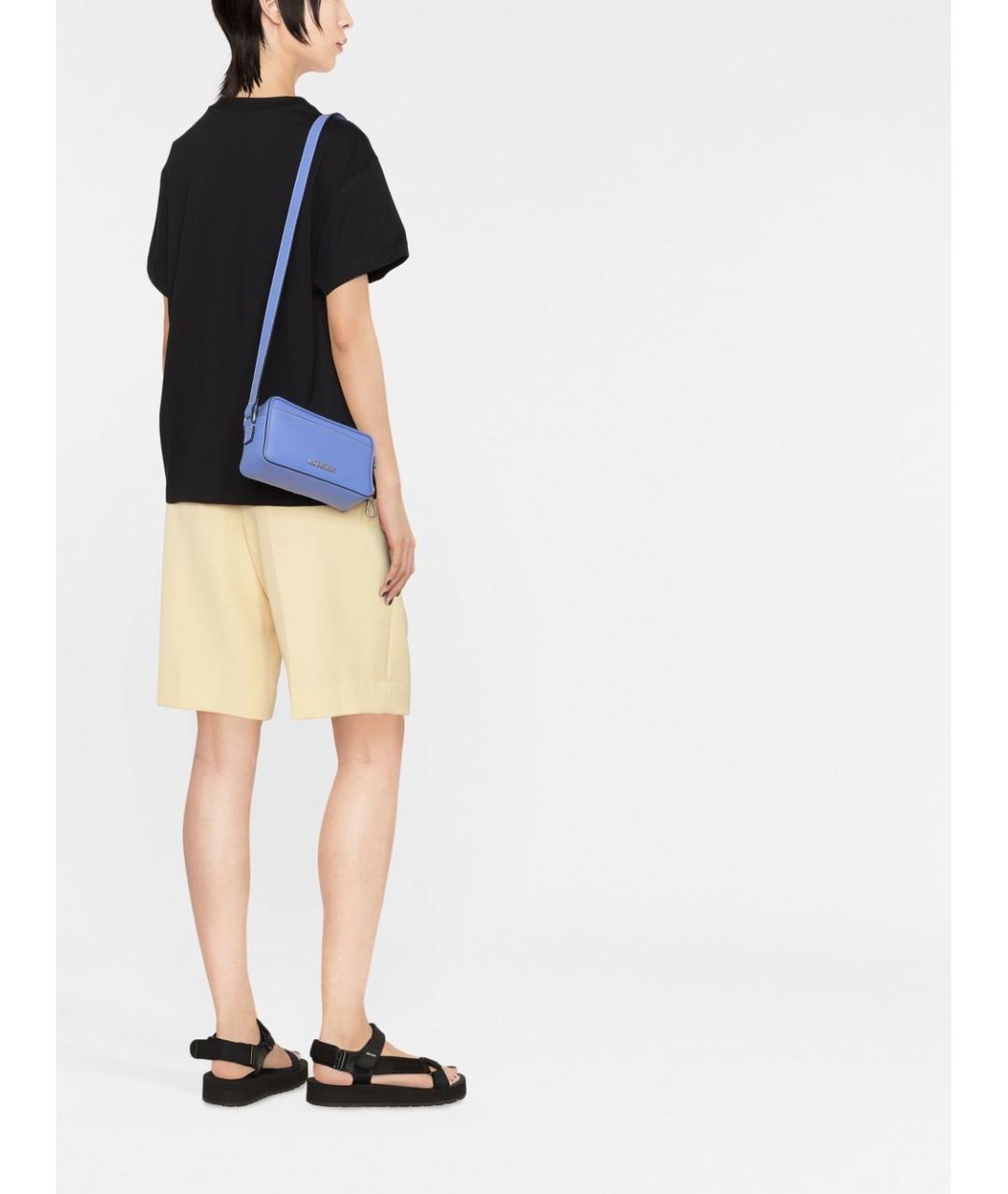 JIL SANDER Черная хлопковая футболка, фото 2