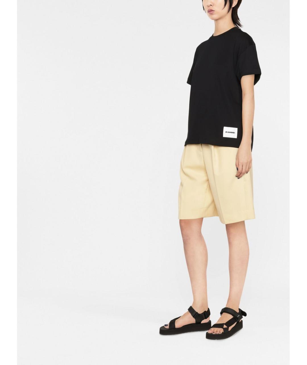 JIL SANDER Черная хлопковая футболка, фото 4