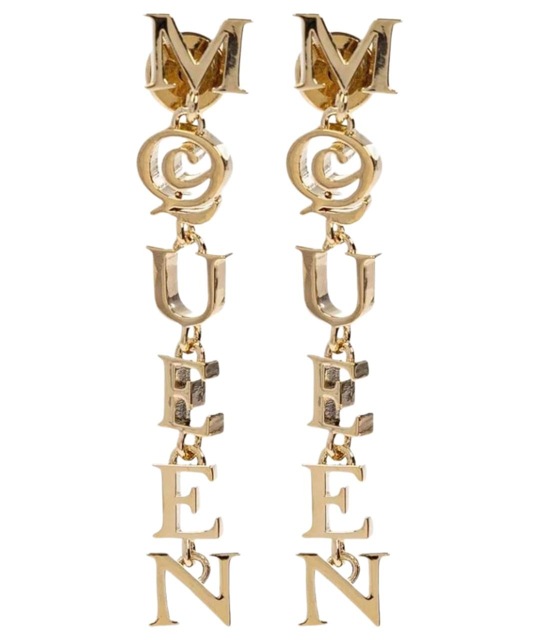 ALEXANDER MCQUEEN Золотые металлические серьги, фото 2